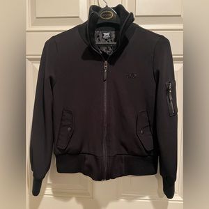 PXG woman’s sz M cropped waist bomber golf jacket black mint